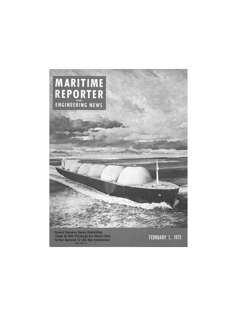 Maritime Reporter Magazine Cover Feb 1973 - 