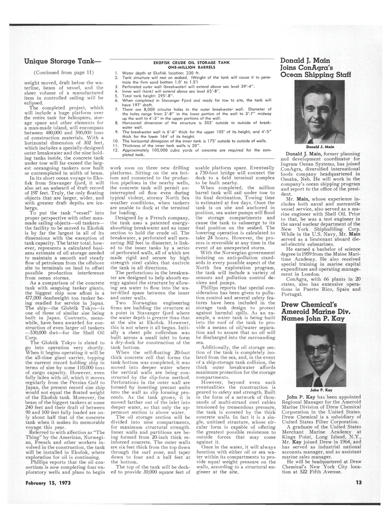 Maritime Reporter Magazine, page 11,  Feb 15, 1973