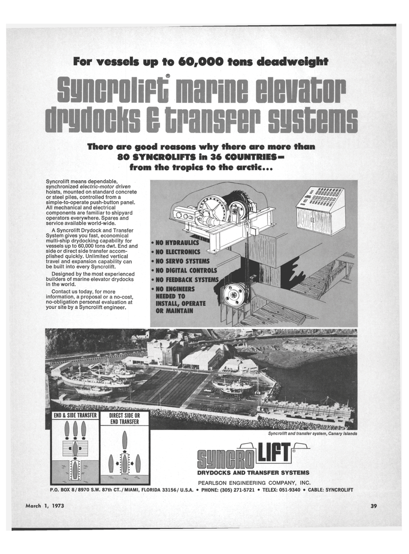 Maritime Reporter Magazine, page 31,  Mar 1973