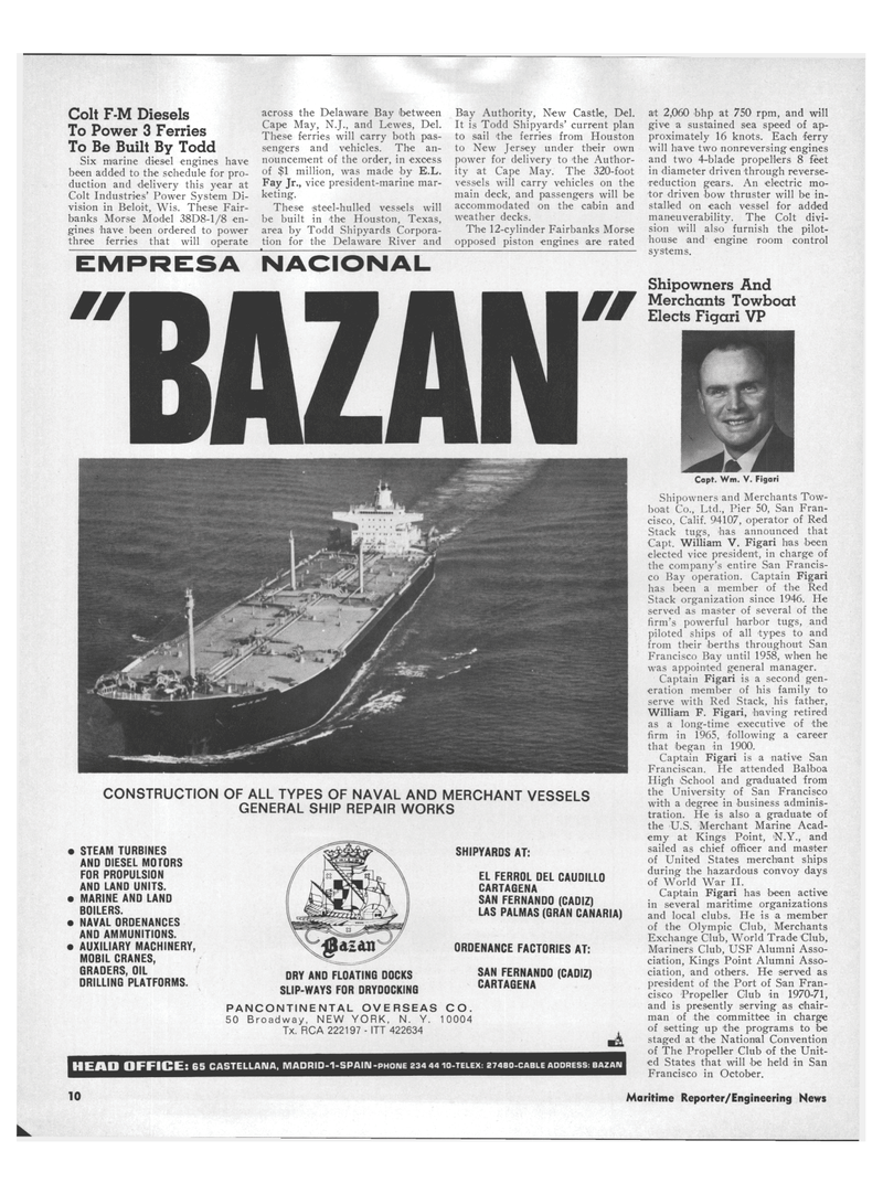 Maritime Reporter Magazine, page 8,  Mar 15, 1973