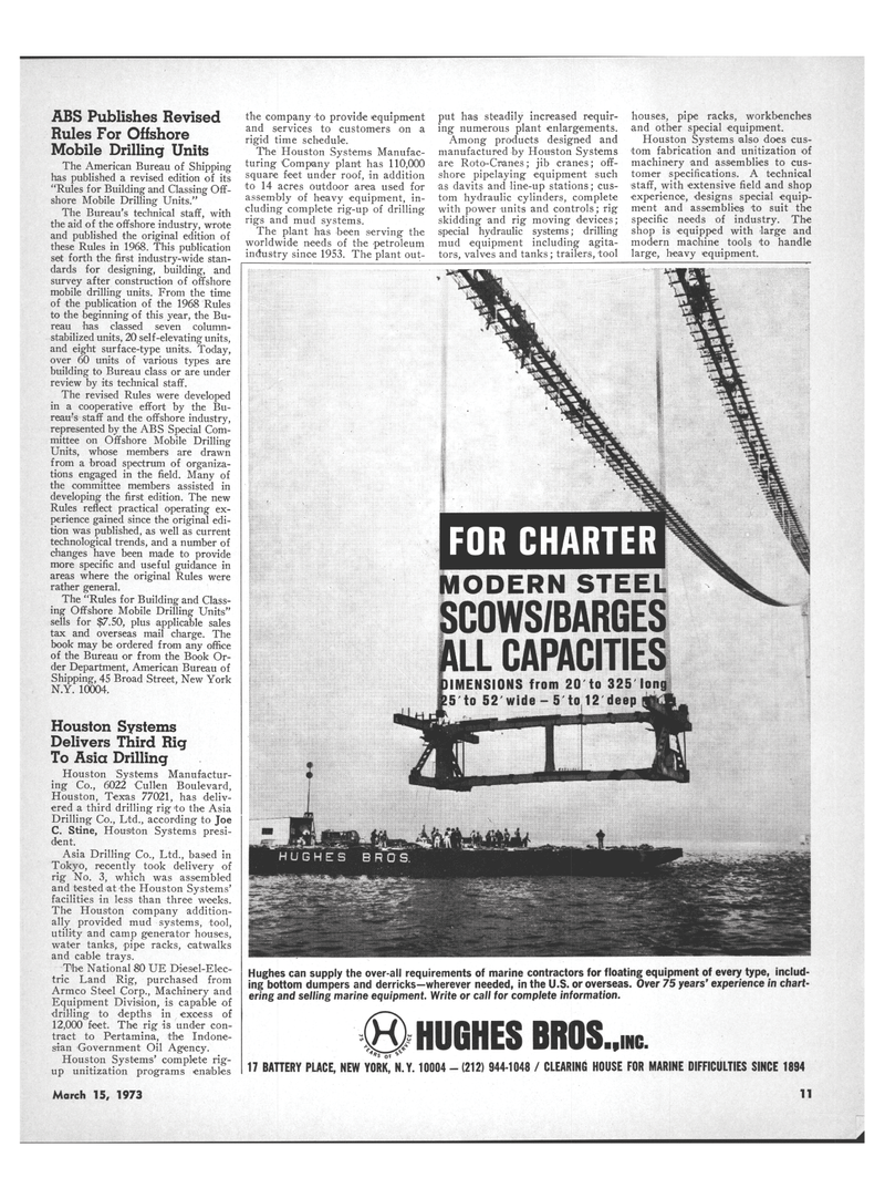 Maritime Reporter Magazine, page 9,  Mar 15, 1973