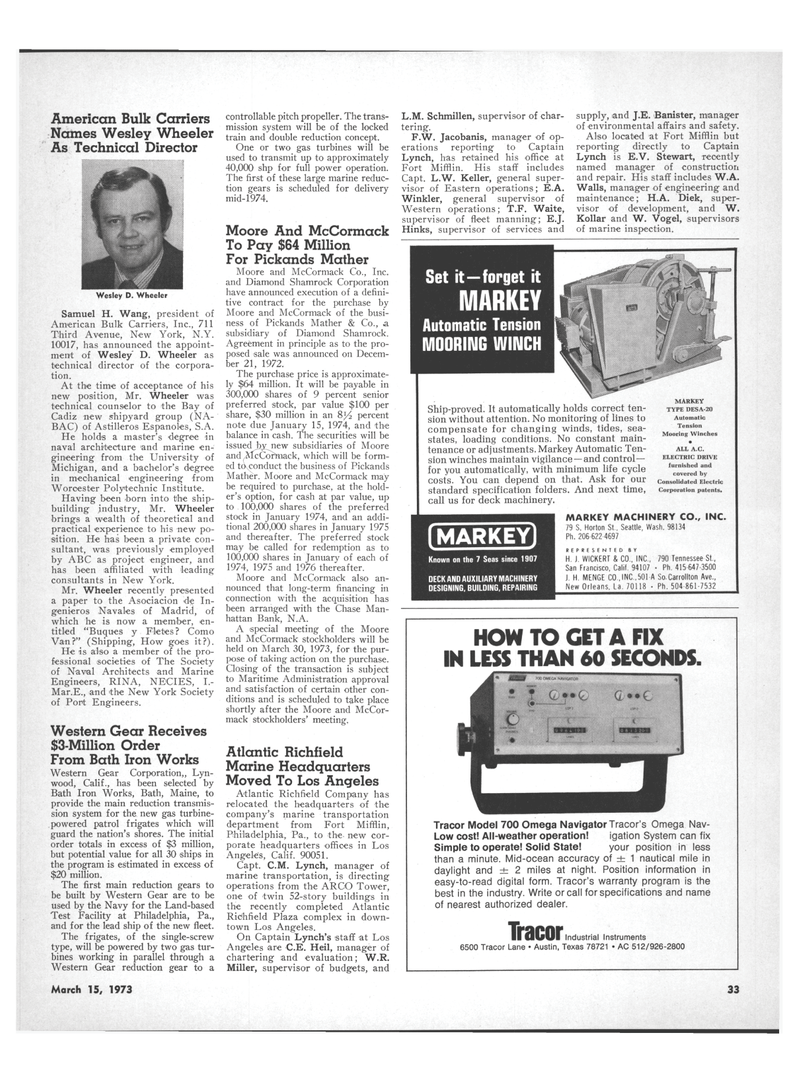 Maritime Reporter Magazine, page 29,  Mar 15, 1973
