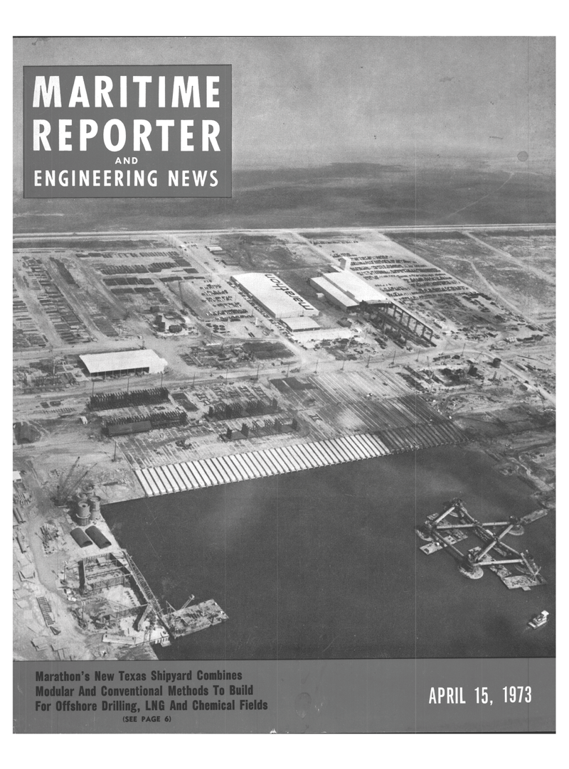 Maritime Reporter Magazine Cover Apr 15, 1973 - 
