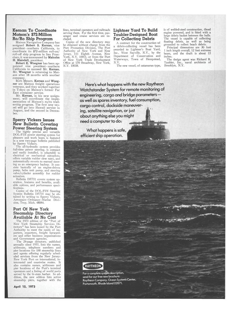 Maritime Reporter Magazine, page 23,  Apr 15, 1973