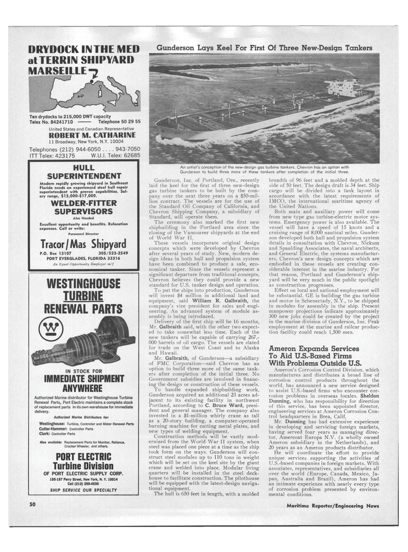 Maritime Reporter Magazine, page 48,  Apr 15, 1973