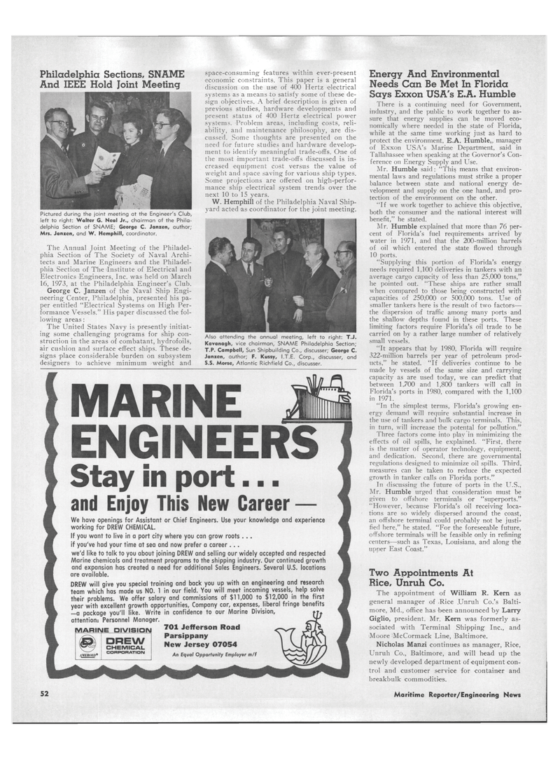 Maritime Reporter Magazine, page 50,  Apr 15, 1973