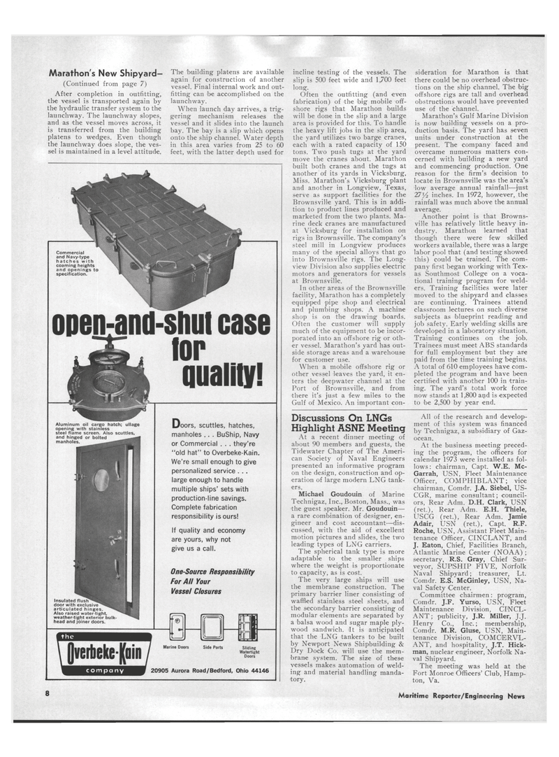 Maritime Reporter Magazine, page 6,  Apr 15, 1973