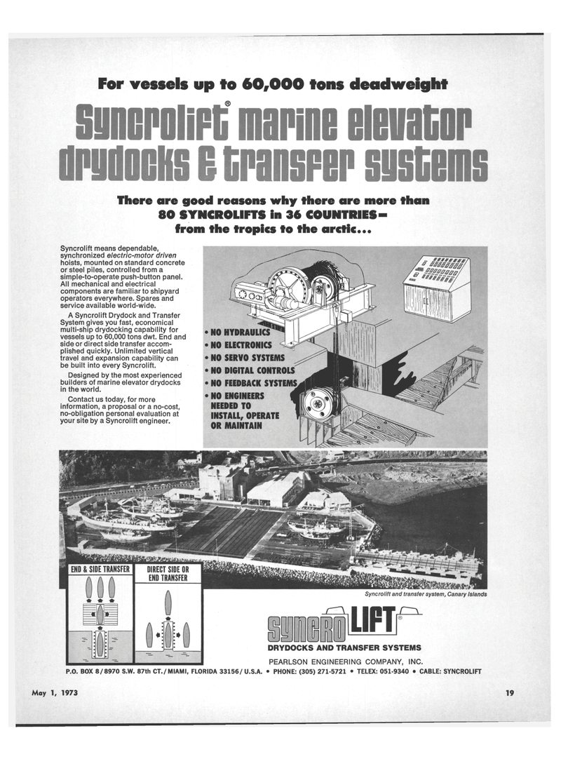 Maritime Reporter Magazine, page 17,  May 1973