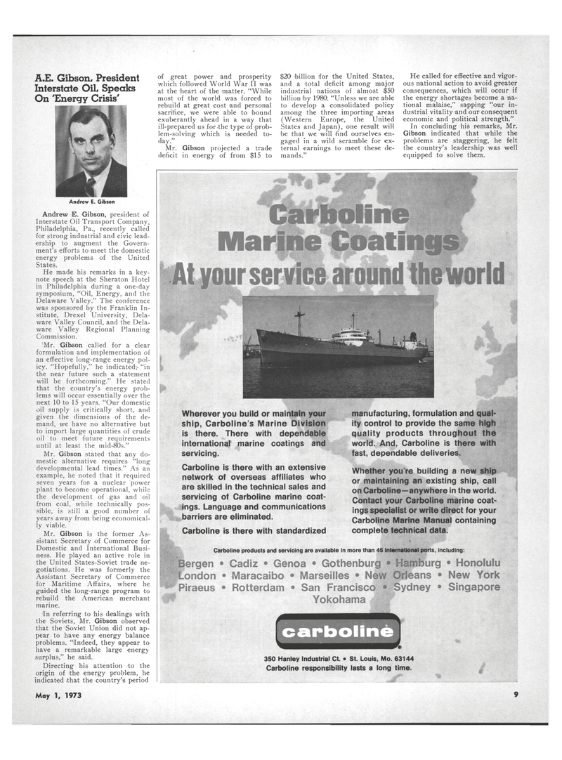 Maritime Reporter Magazine, page 7,  May 1973