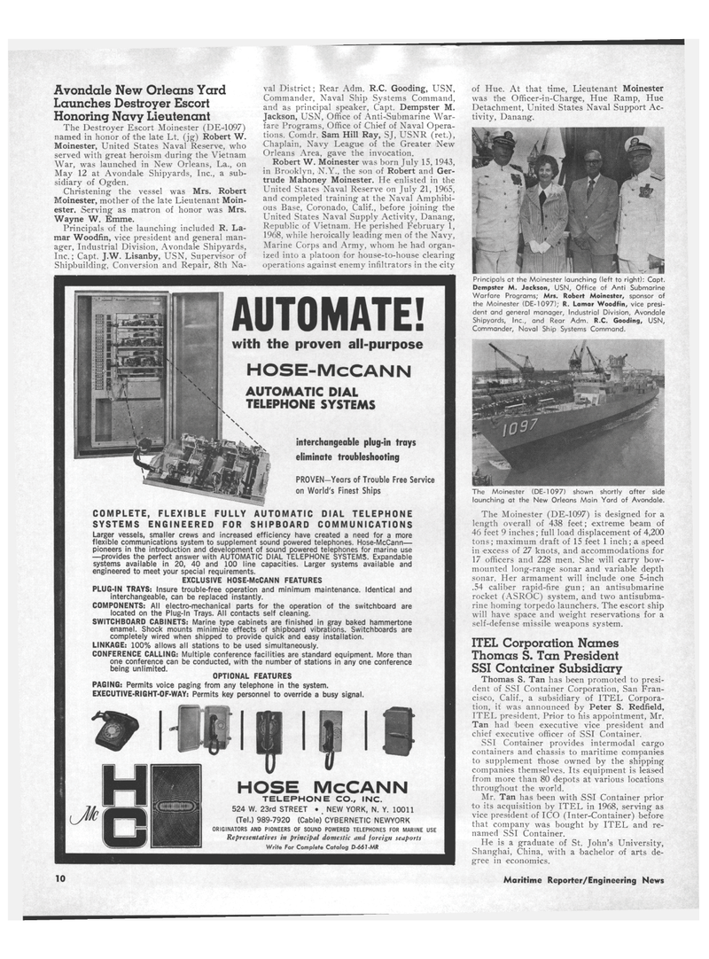 Maritime Reporter Magazine, page 8,  Jun 1973