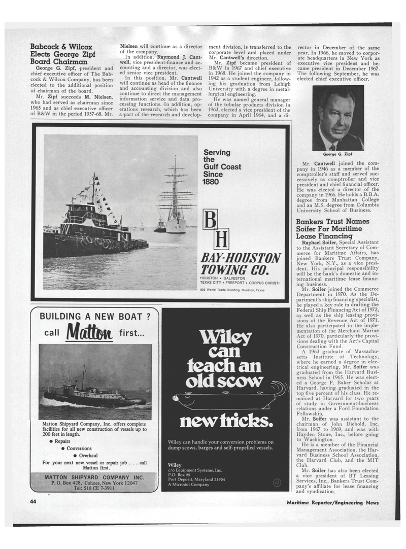 Maritime Reporter Magazine, page 42,  Jun 1973