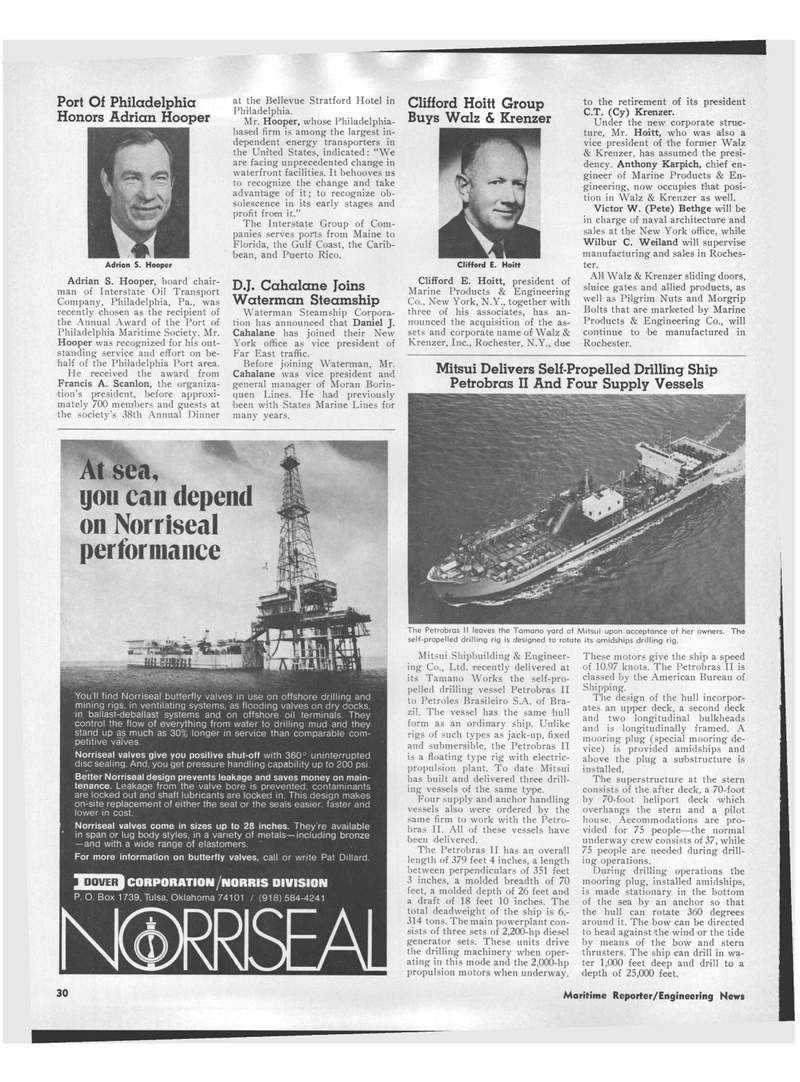 Maritime Reporter Magazine, page 28,  Jun 15, 1973