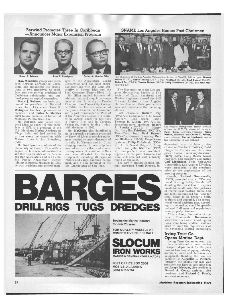 Maritime Reporter Magazine, page 32,  Jun 15, 1973