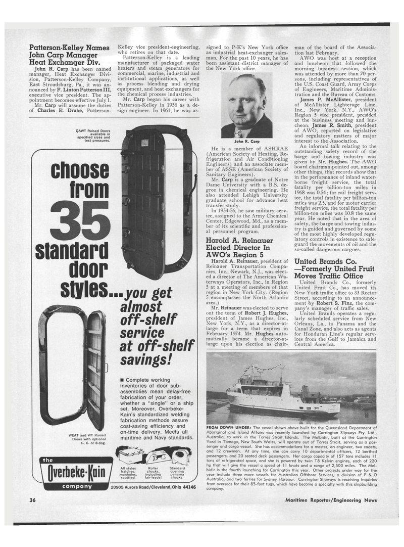 Maritime Reporter Magazine, page 34,  Jun 15, 1973