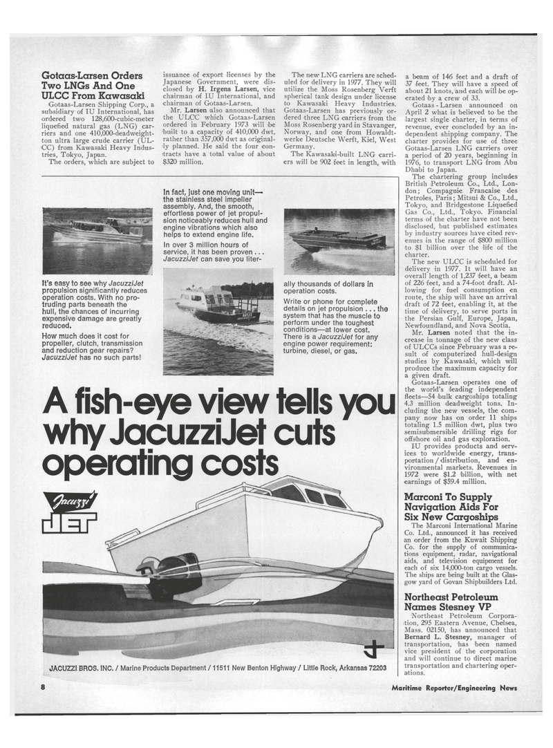 Maritime Reporter Magazine, page 6,  Jul 1973