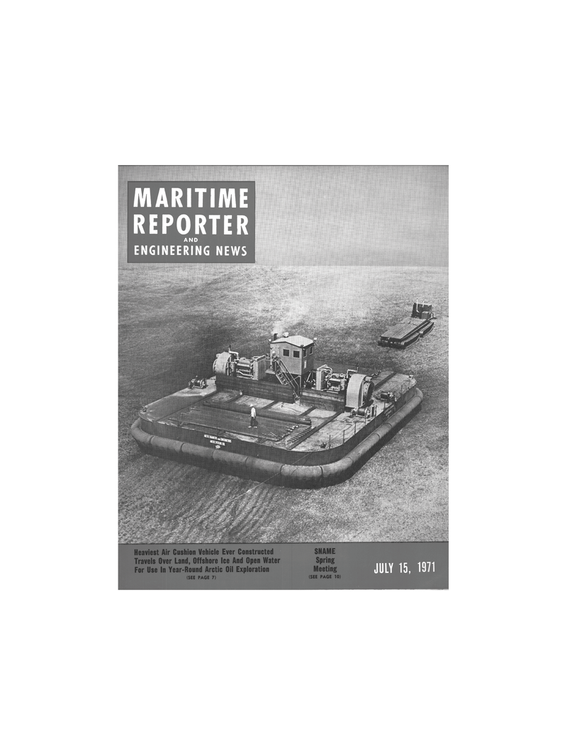 Maritime Reporter Magazine Cover Jul 15, 1973 - 