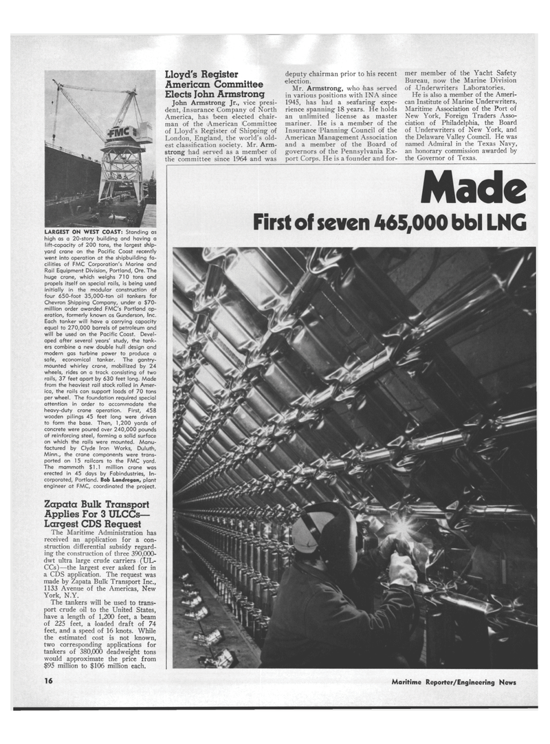 Maritime Reporter Magazine, page 14,  Aug 1973