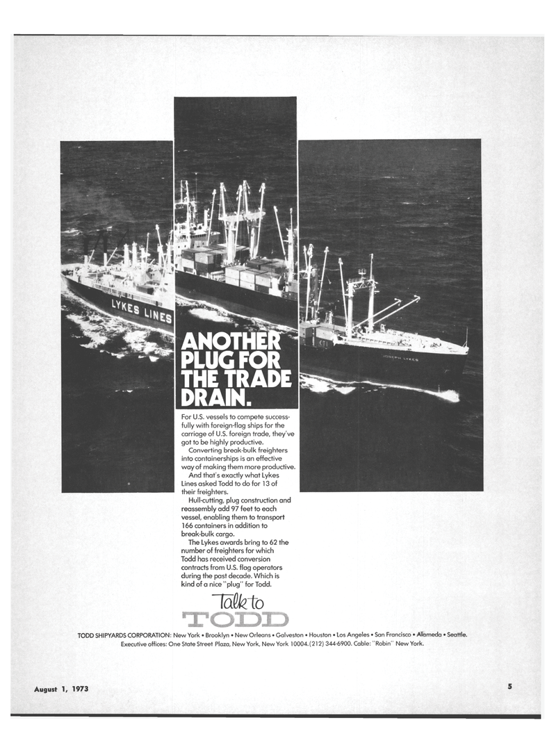 Maritime Reporter Magazine, page 3,  Aug 1973