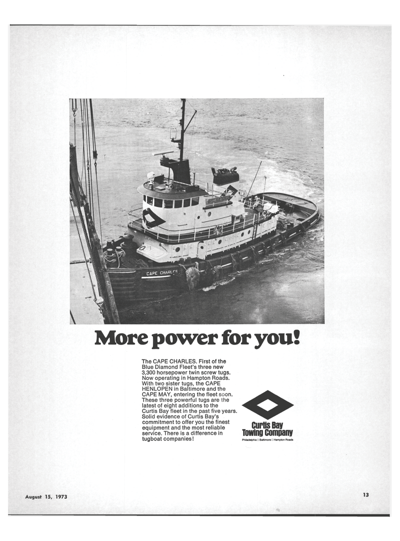 Maritime Reporter Magazine, page 11,  Aug 15, 1973