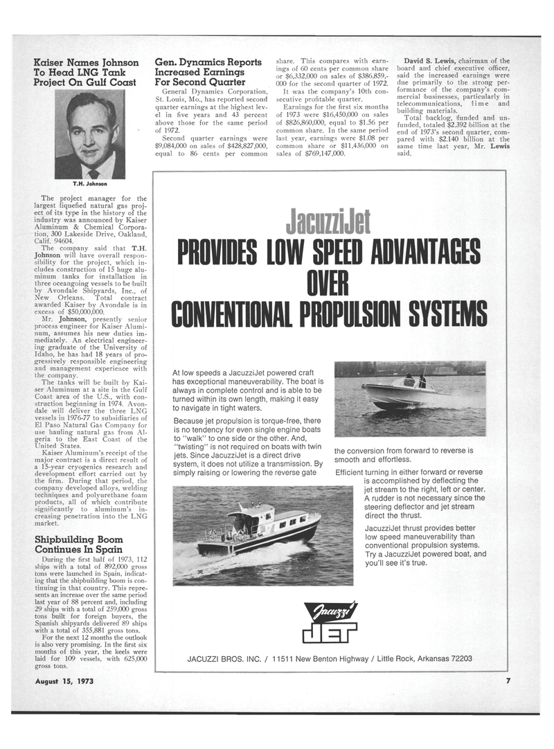 Maritime Reporter Magazine, page 5,  Aug 15, 1973