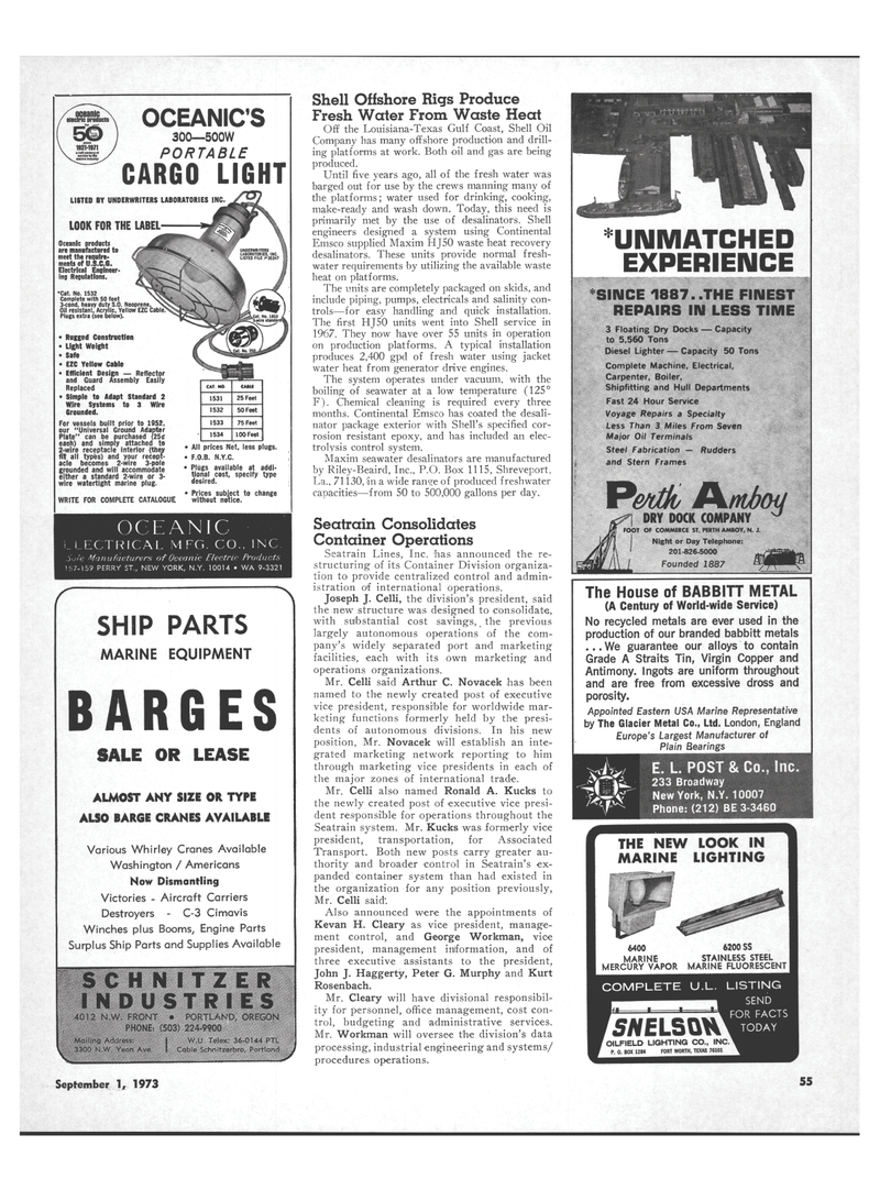 Maritime Reporter Magazine, page 51,  Sep 1973