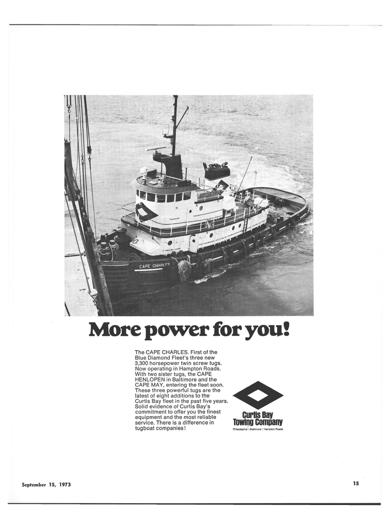 Maritime Reporter Magazine, page 13,  Sep 15, 1973