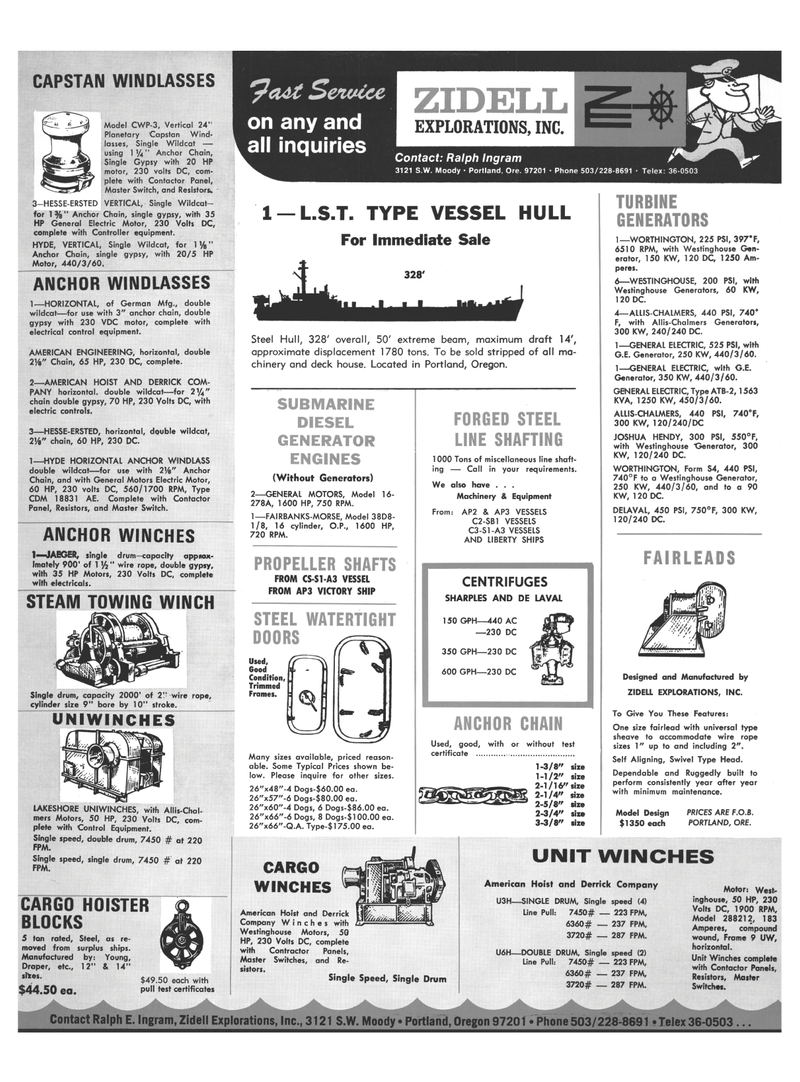 Maritime Reporter Magazine, page 47,  Sep 15, 1973
