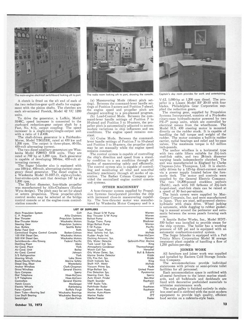 Maritime Reporter Magazine, page 11,  Oct 15, 1973