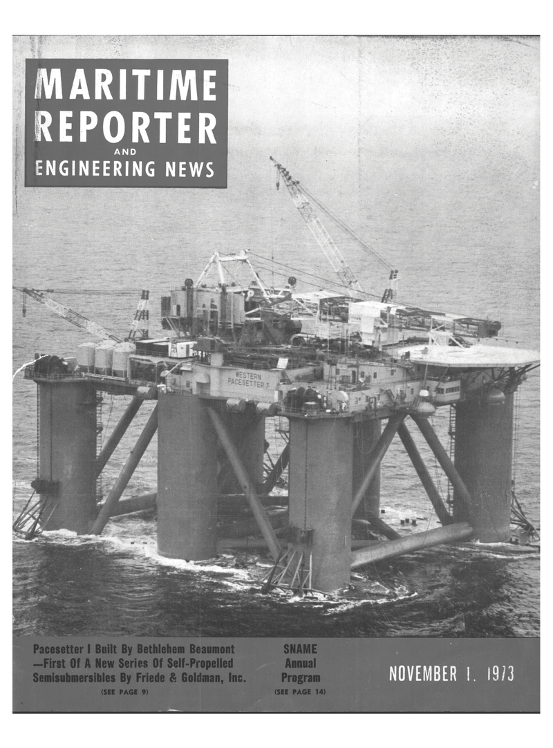 Maritime Reporter Magazine Cover Nov 1973 - 