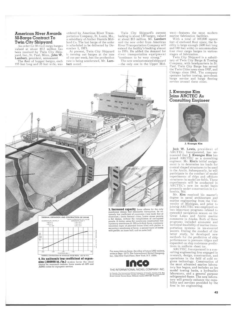 Maritime Reporter Magazine, page 39,  Nov 1973