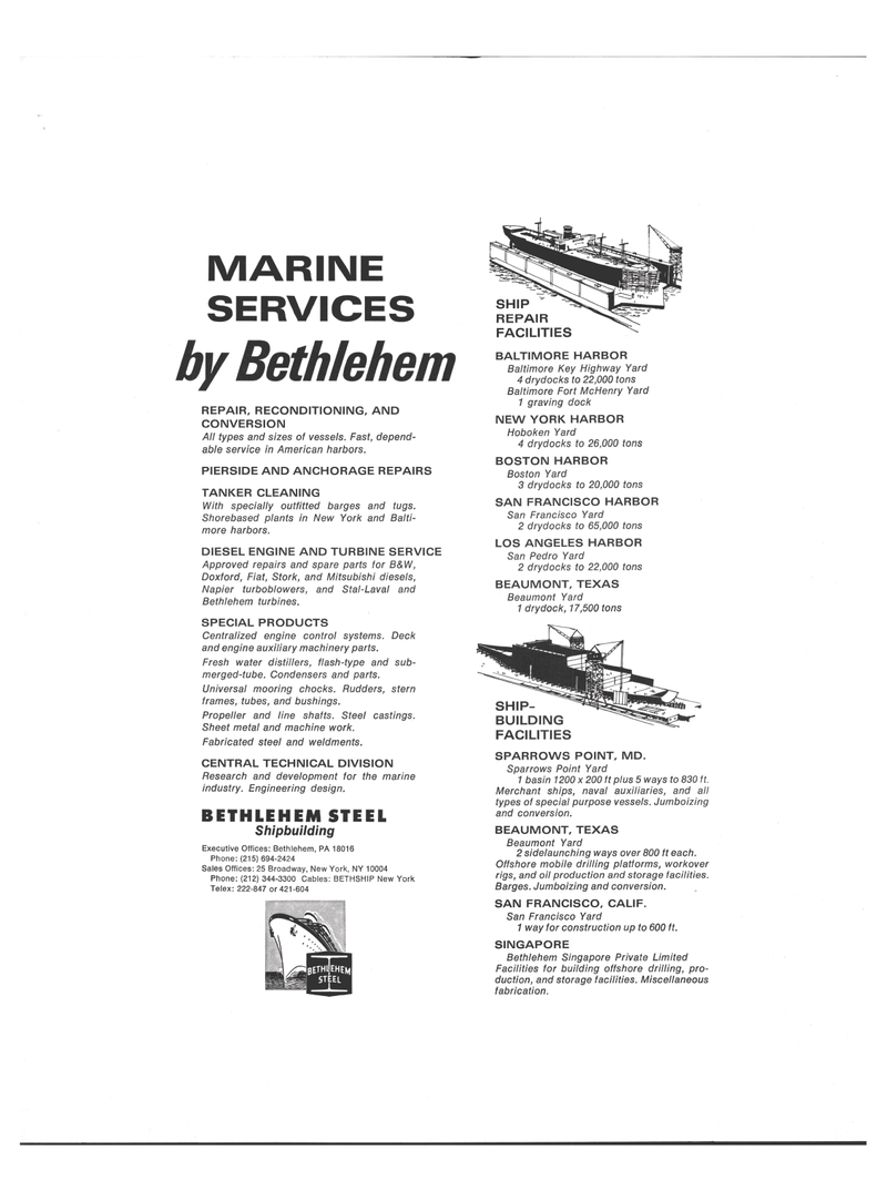 Maritime Reporter Magazine, page 3rd Cover,  Nov 1973