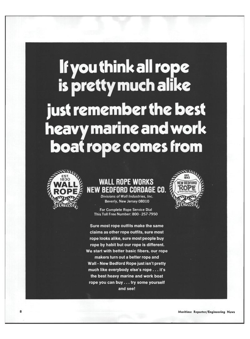 Maritime Reporter Magazine, page 6,  Nov 1973