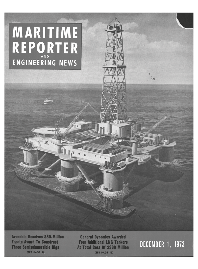 Maritime Reporter Magazine Cover Dec 1973 - 