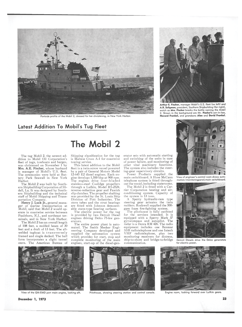 Maritime Reporter Magazine, page 19,  Dec 1973