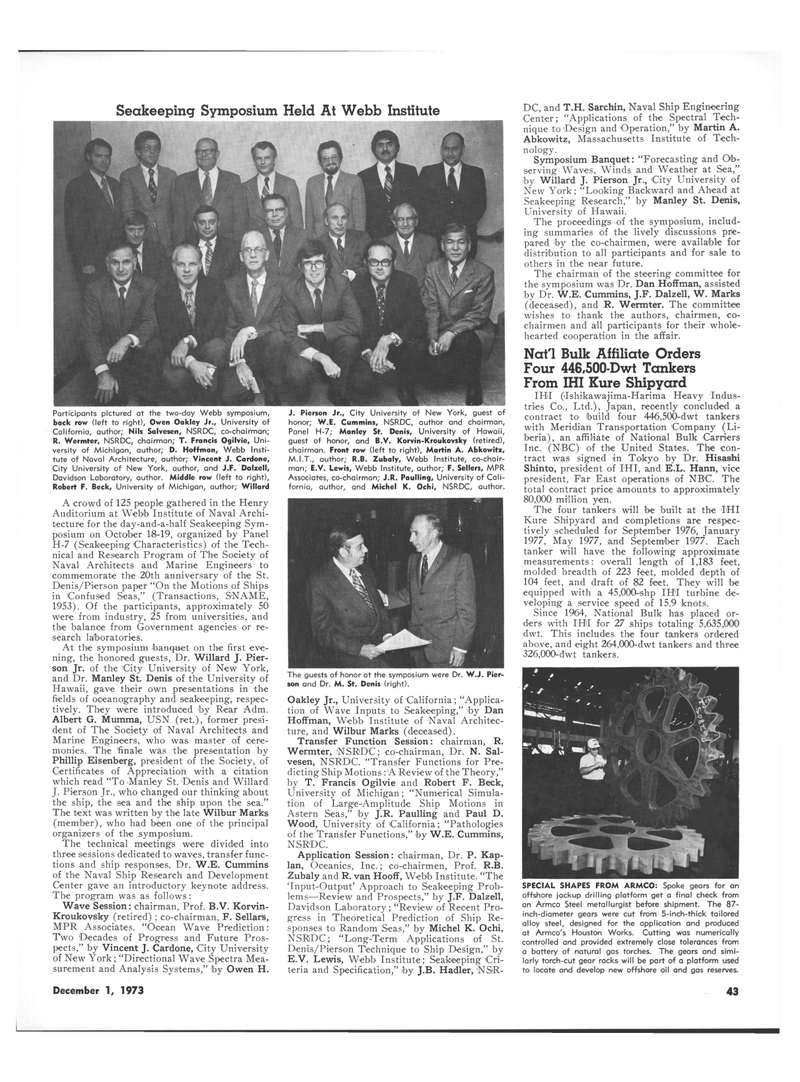 Maritime Reporter Magazine, page 39,  Dec 1973