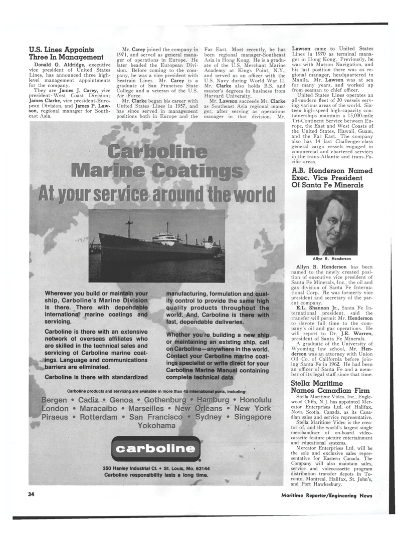 Maritime Reporter Magazine, page 32,  Dec 15, 1973