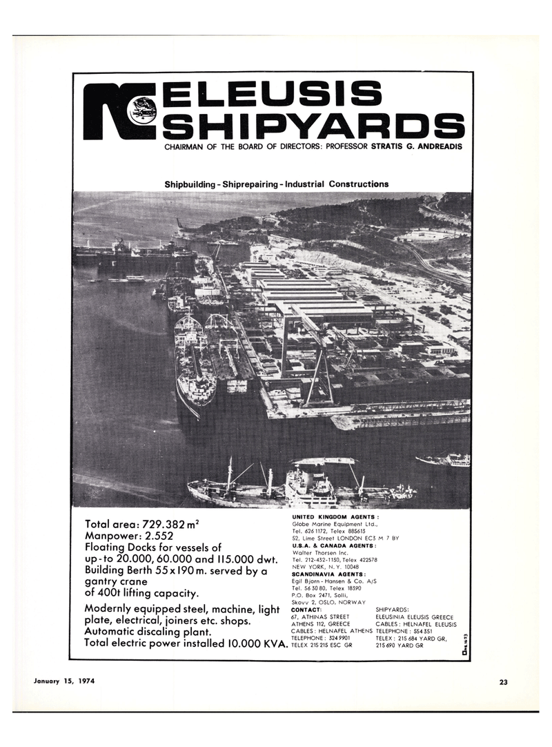 Maritime Reporter Magazine, page 21,  Jan 15, 1974