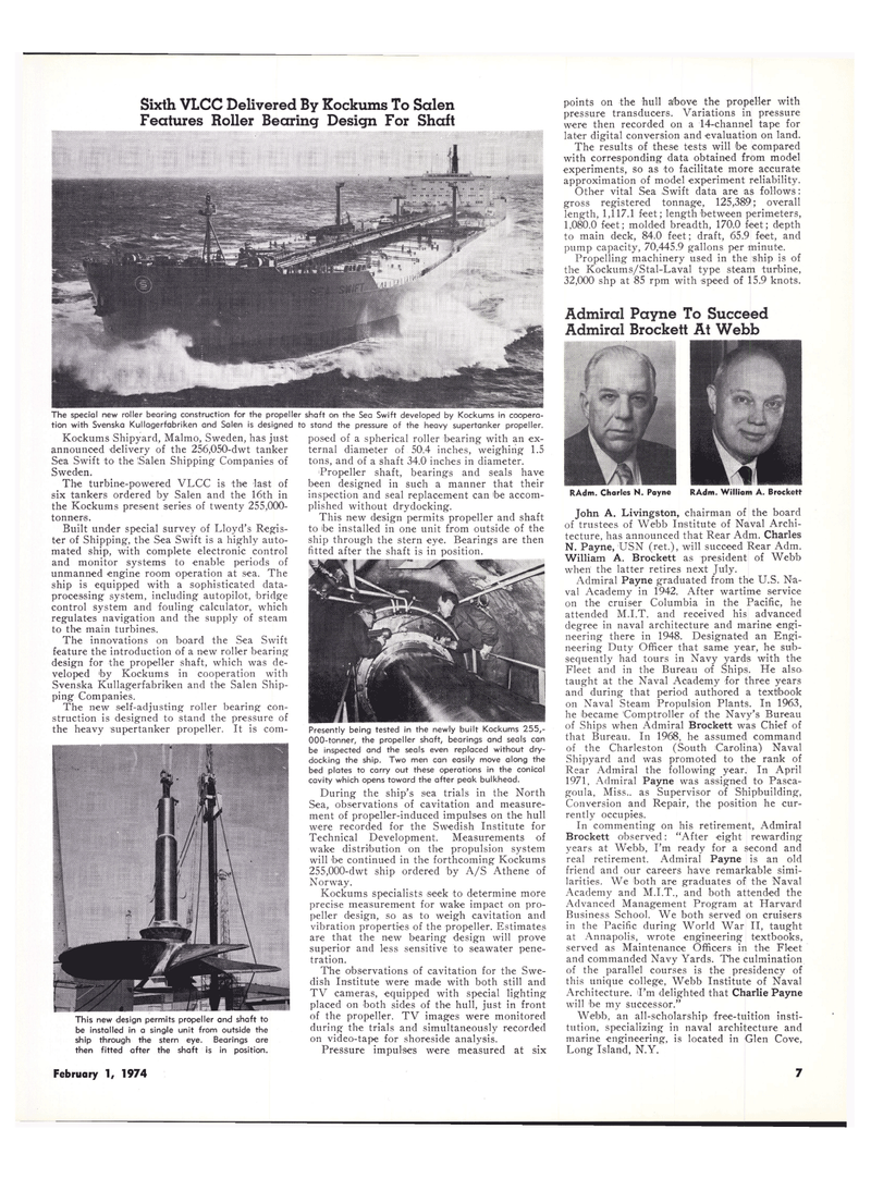Maritime Reporter Magazine, page 5,  Feb 1974