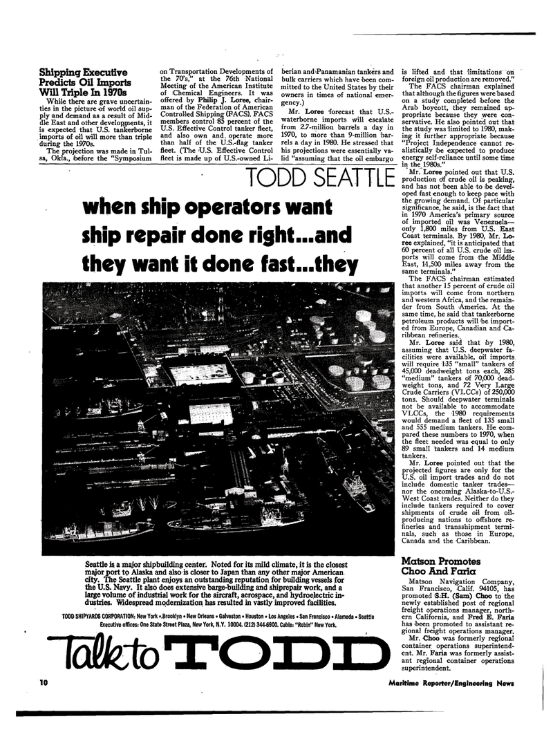 Maritime Reporter Magazine, page 8,  Apr 1974