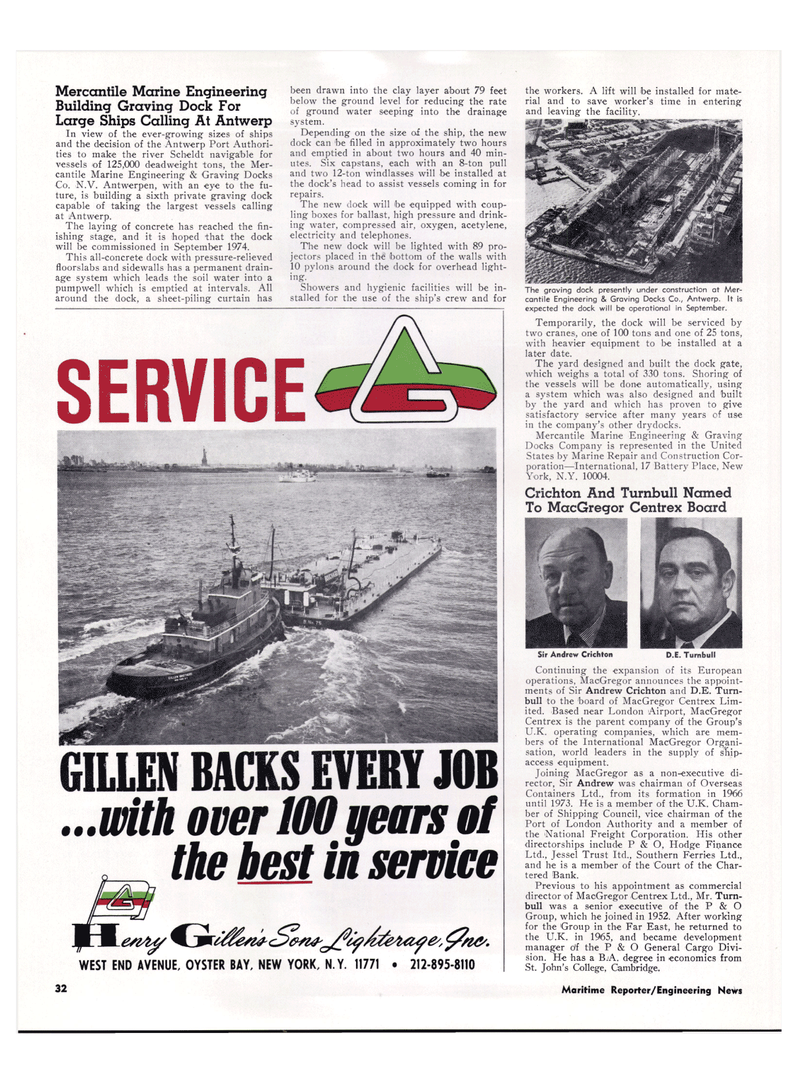 Maritime Reporter Magazine, page 29,  Apr 1974