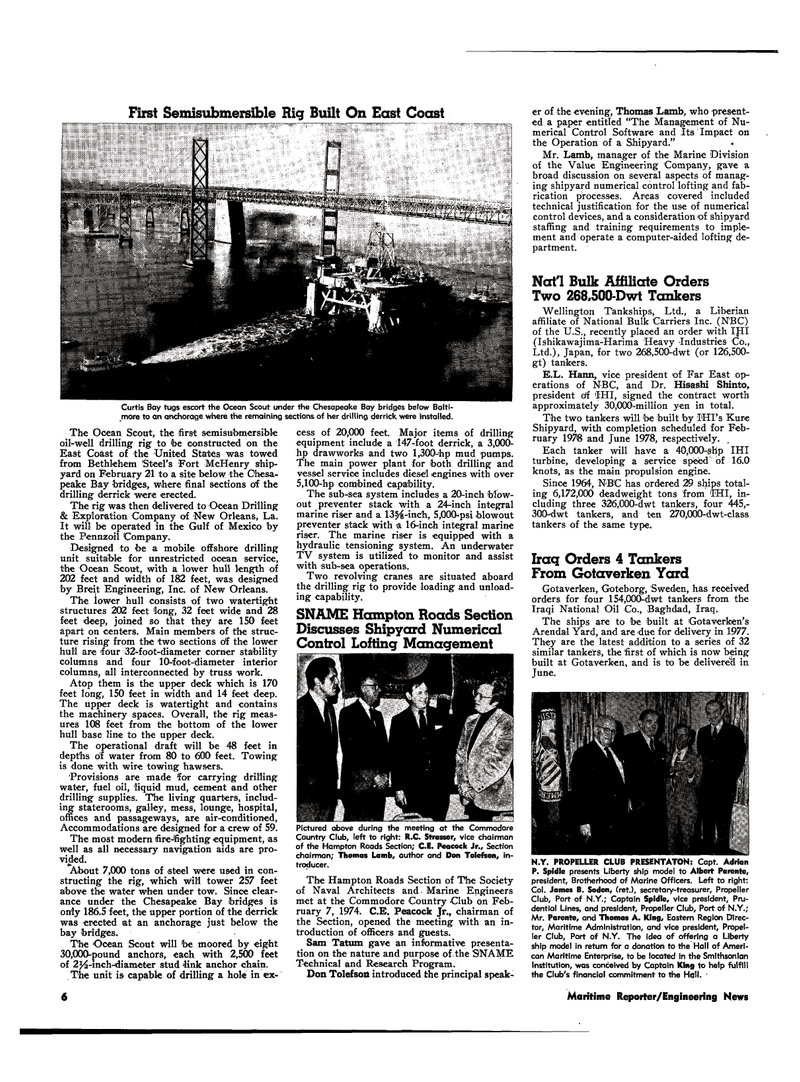 Maritime Reporter Magazine, page 4,  Apr 1974