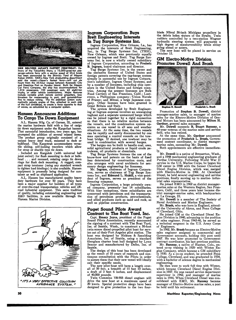 Maritime Reporter Magazine, page 27,  Apr 15, 1974