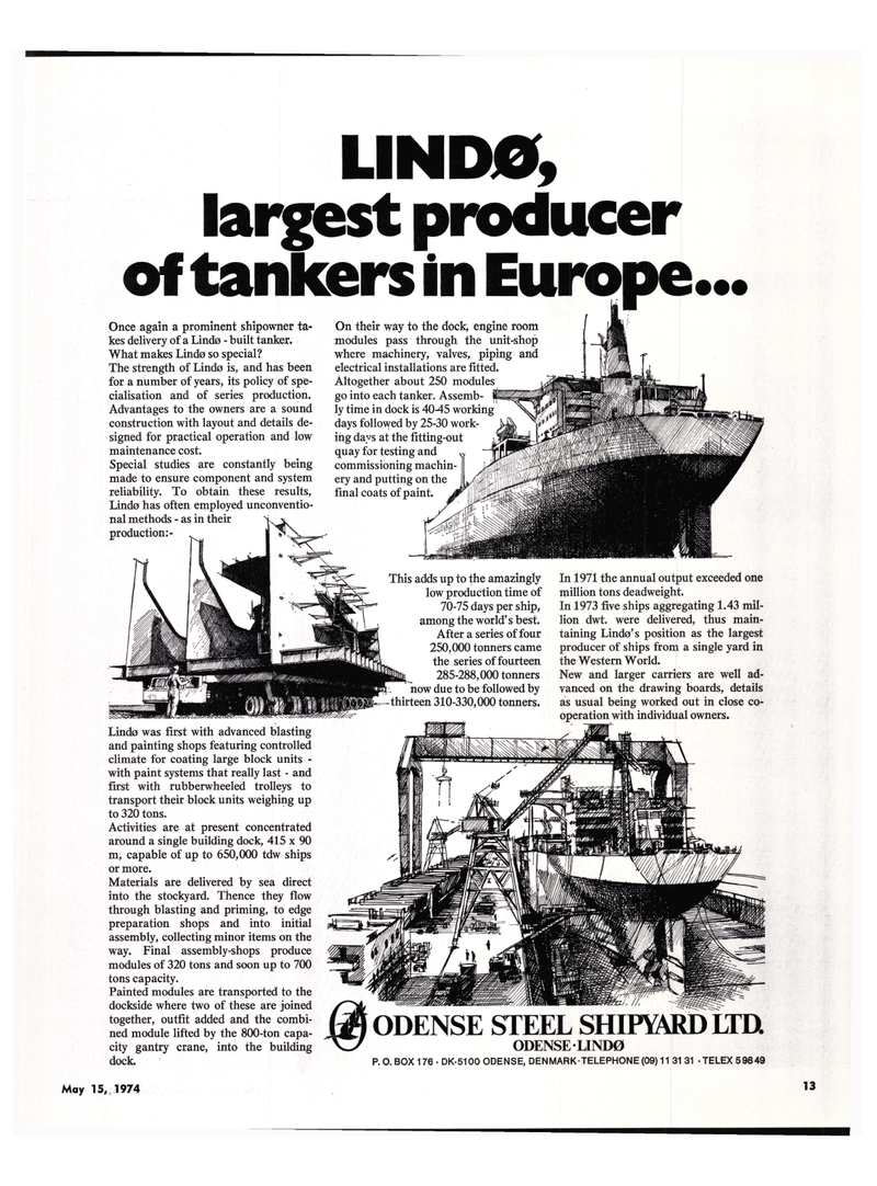 Maritime Reporter Magazine, page 10,  May 15, 1974