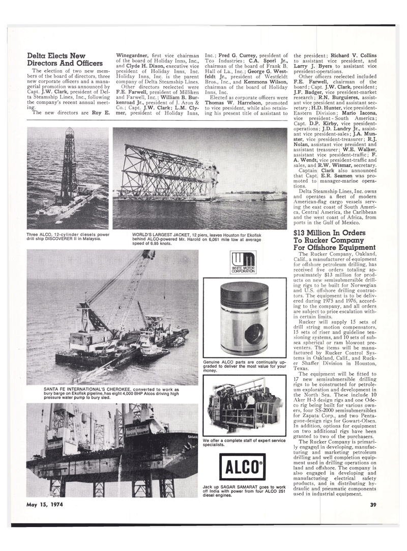 Maritime Reporter Magazine, page 38,  May 15, 1974