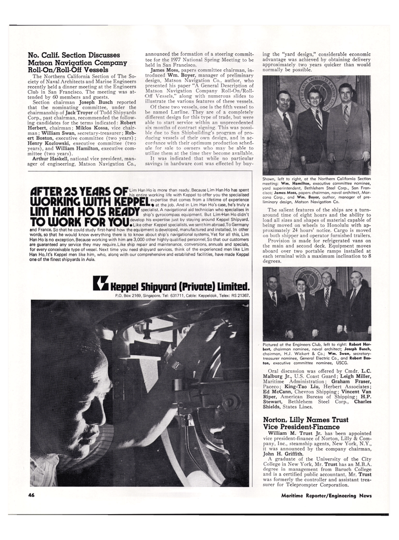 Maritime Reporter Magazine, page 45,  May 15, 1974