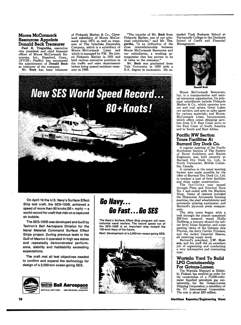 Maritime Reporter Magazine, page 8,  Jun 1974