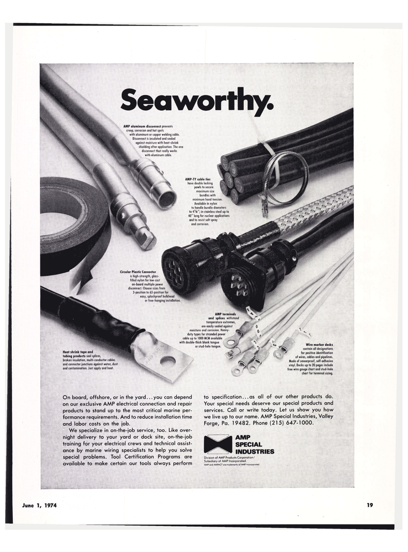 Maritime Reporter Magazine, page 17,  Jun 1974