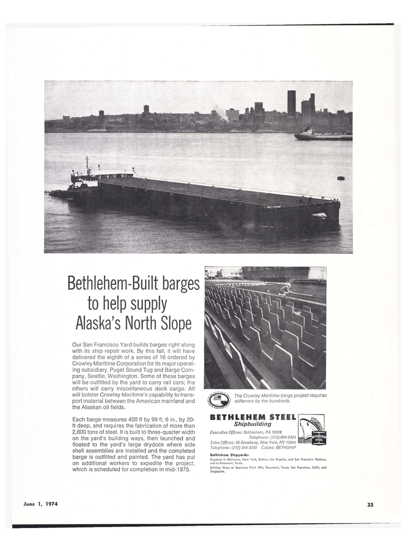 Maritime Reporter Magazine, page 32,  Jun 1974