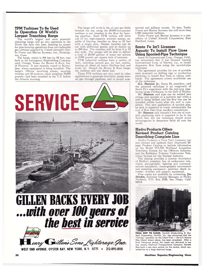 Maritime Reporter Magazine, page 33,  Jun 1974
