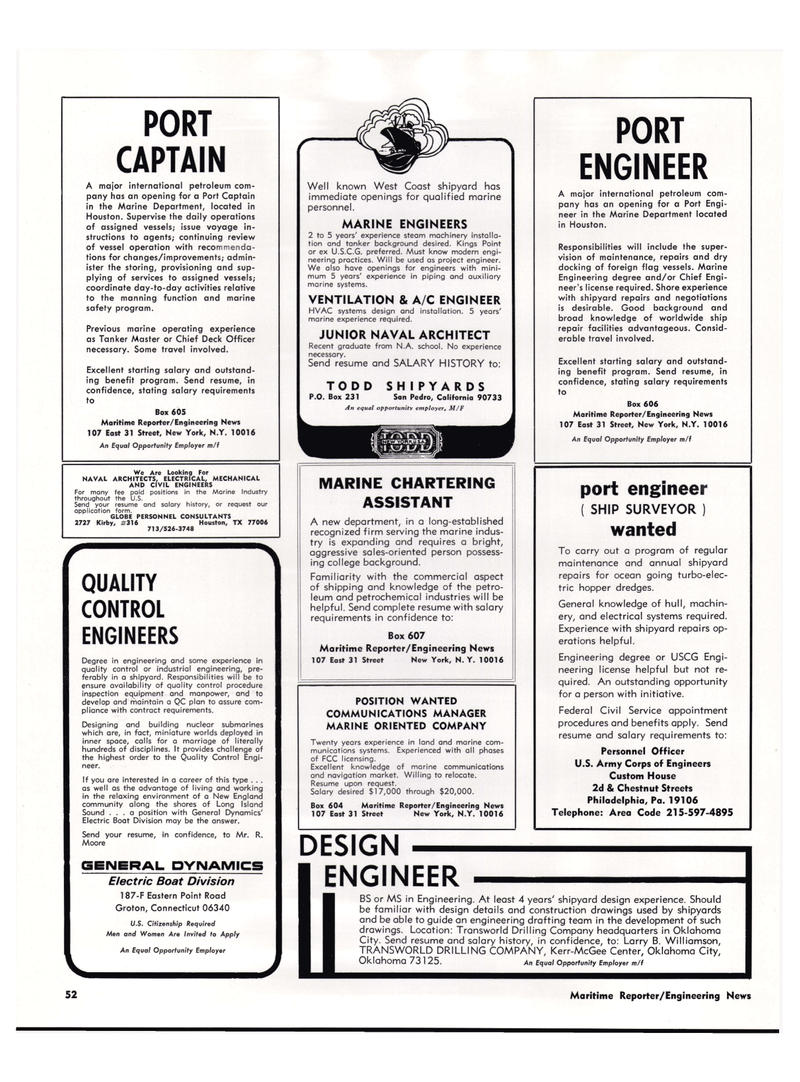 Maritime Reporter Magazine, page 51,  Jun 1974
